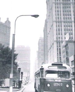 One of two Type 10 Light Poles installed at Murray Street and Broadway in 1958