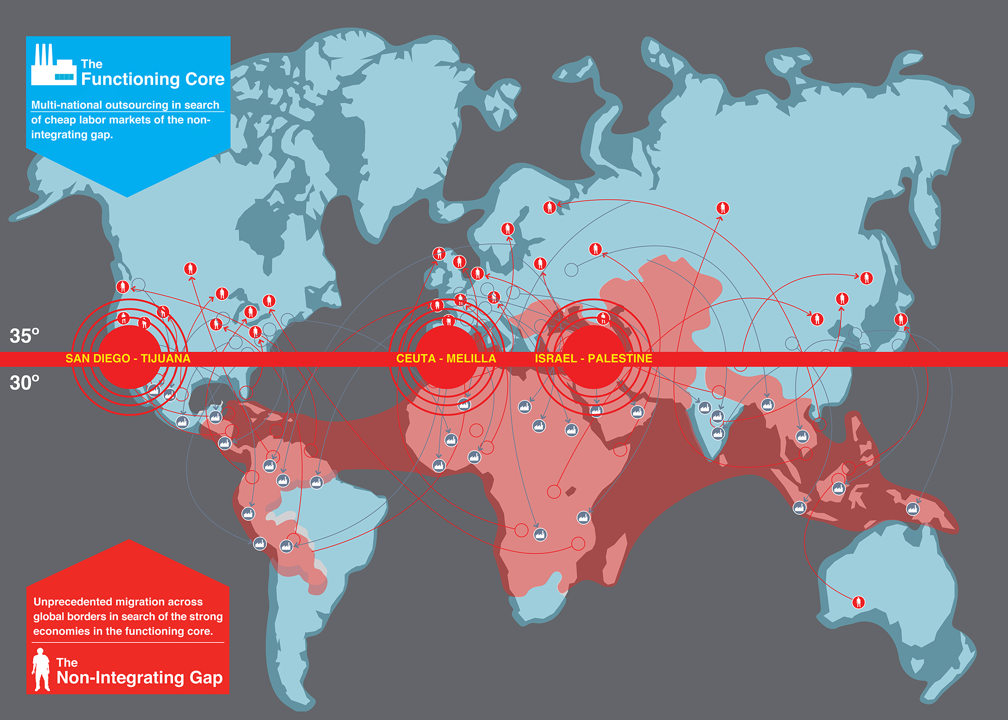 map of contentious regions along the earth's equator