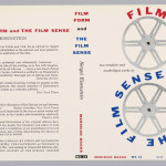 Book cover, Film Form and The Film Sense; 1957; Designed by Elaine Lustig Cohen (American, 1927–2016) for Meridian Books (New York, New York, USA); Written by Sergei Eisenstein (Russian, 1898–1948); Lithograph on paper; Gift of Tamar Cohen and Dave Slatoff; 1993-31-26