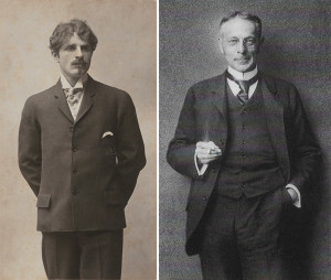 portraits of two men in early-twentieth-century attire