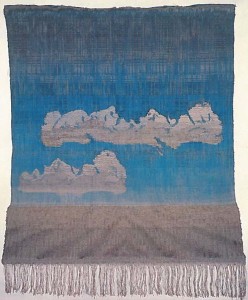 My Horizon, designed by Trude Guermonprez, 1972-73, Overshot tapestry, painted warp, 64 x 52 in. Collection of Syntex Corporation.