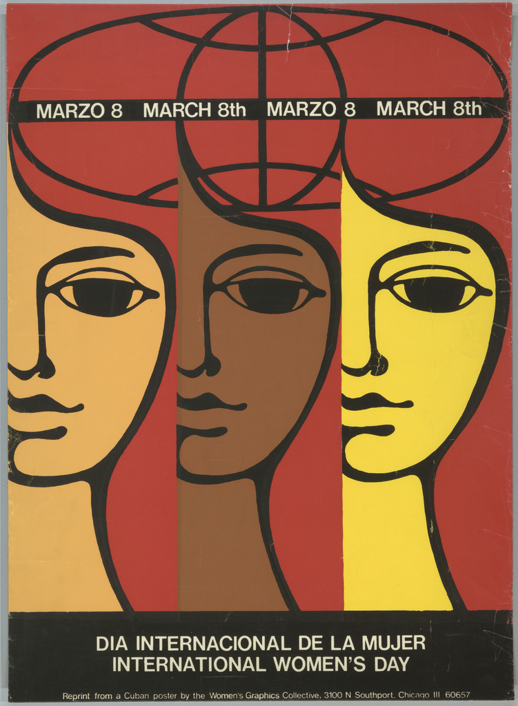 Poster designed for International Women's Day featuring 3 women of color. Click here to learn about the design of the poster and its designer.
