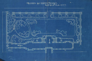 Picture of Richard Schermerhorn's design for the Carnegie garden
