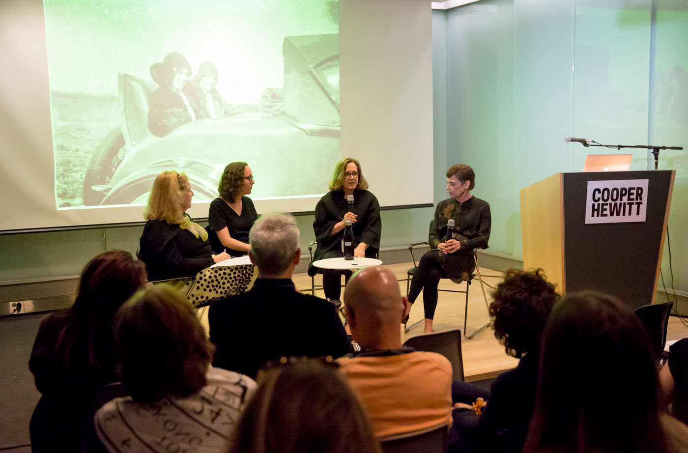 Image of panel discussion from Stepping Out Fashion in the 1920s