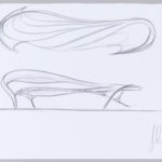 Preparatory Sketch for Enignum Free Form Chair