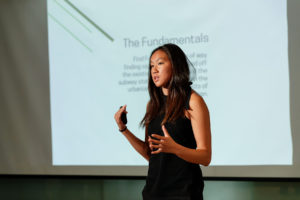 Picture of Anne Jang presenting at Judging Day at Cooper Hewitt on June 4, 2017.