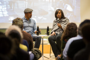 Image of Devita Davison and Keba Konte speaking at Cooper Hewitt