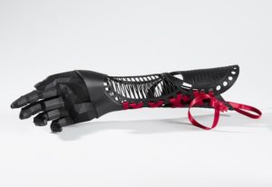 A prosethetic hand, one of the objects featured in Access+Ability described below this image.
