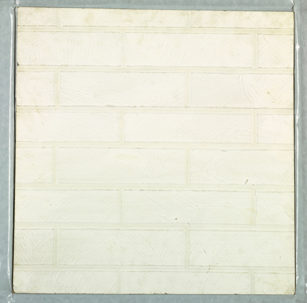 Image shows a relief wallcovering having the appearance of bricks. Please scroll down for additional information on this object.