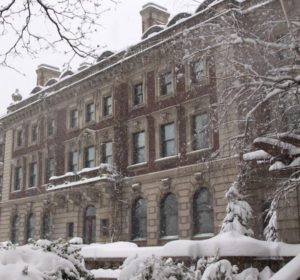 Photograph of museum covered in snow. Click on this image to learn museum hours, address, and admission prices.