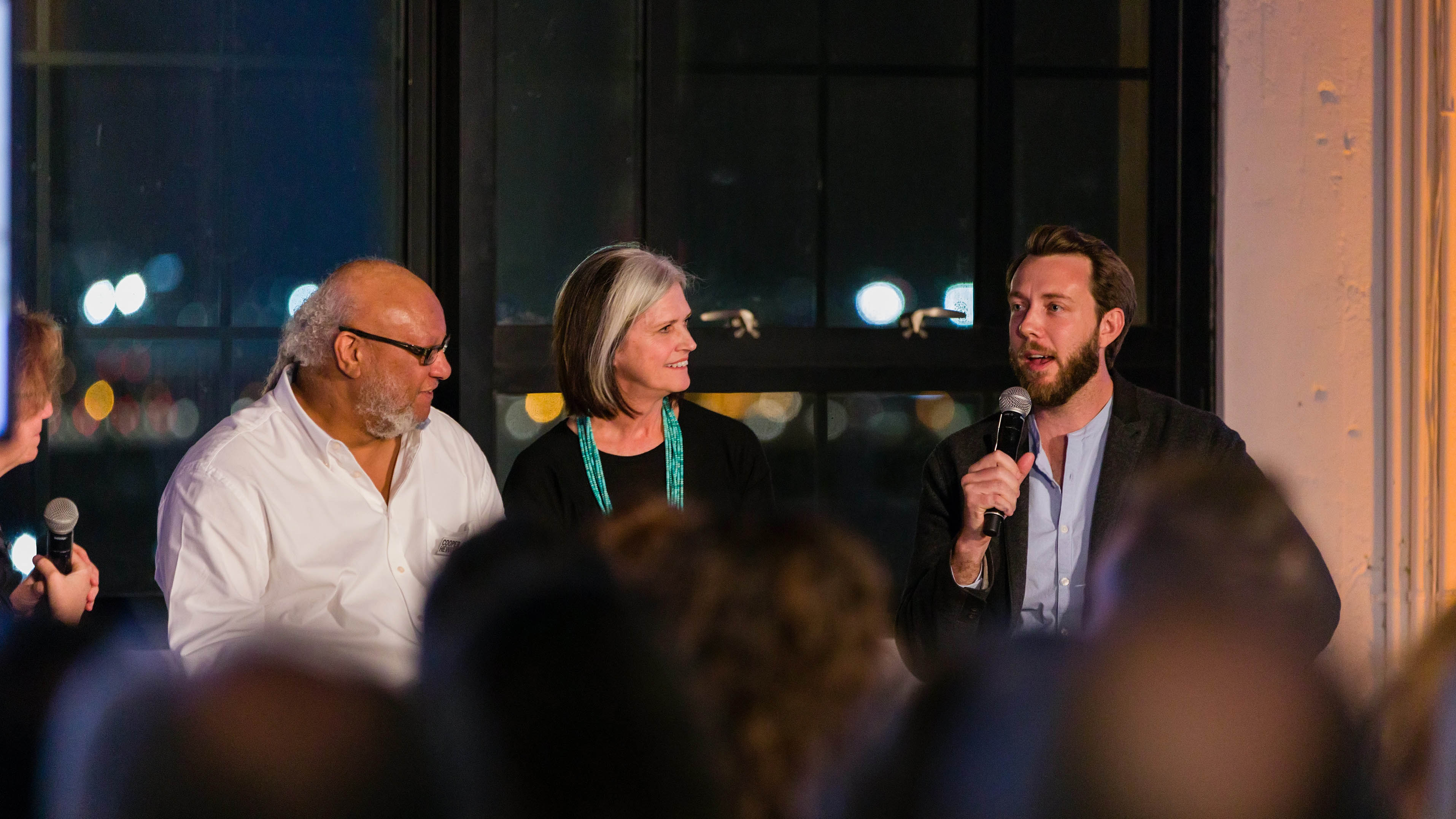 Panelists talk to a large audience during National Design Awards panel in Boston 2017