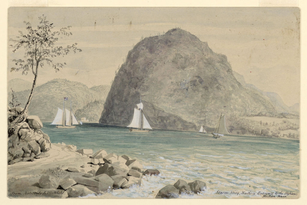 Image features a view of Storm King Mountain from across the Hudson River. Please scroll down to read the blog post about this object.