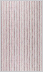 Image shows a high magnification of vertical cords printed in monochrome pink. Please scroll down for more detailed information on this wallcovering.