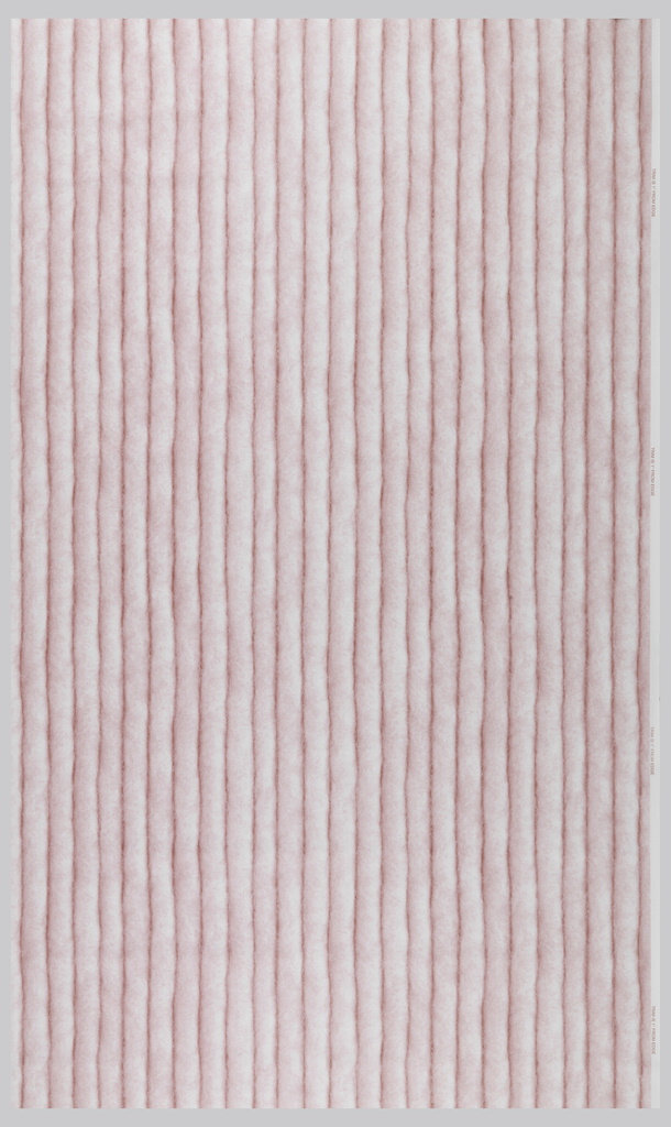 Image shows a high magnification of vertical cords printed in monochrome pink. Please scroll down for more detailed information on this wallcovering.