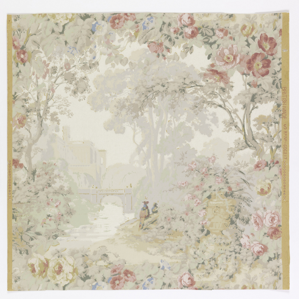 Image shows an ethereal view of Windsor Castle seen through a clearing in the trees. Please scroll down for a further description of this wallpaper.