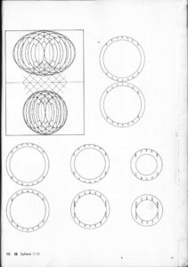 Image features rings of varying sizes with marks to indicate cuts along the outer rims.