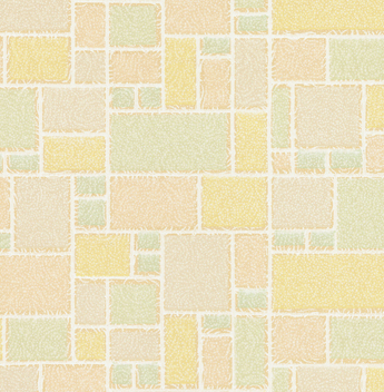 Image features a pastel-colored wallpaper with a tile or block pattern. Please scroll down to read the blog post about this wallpaper.