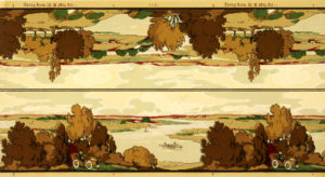 Image features a wallpaper border containing two landscape scenes. Please scroll down to read the blog post about this object.