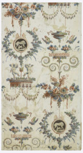 Image features an arabesque wallpaper design, formatted in two columns, each balanced along a central axis. Please scroll down to read the blog post about this object.