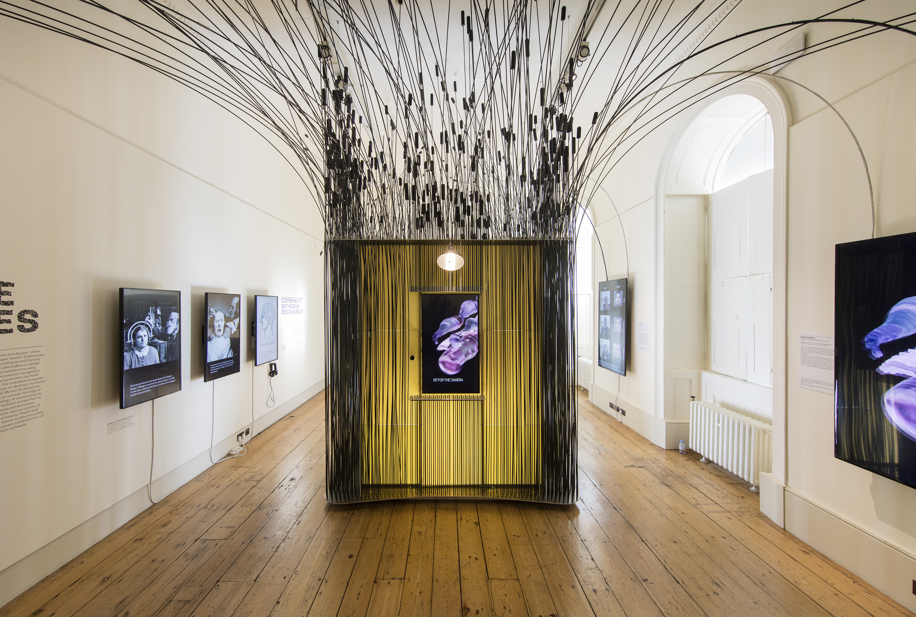 Installation view of "Face Values," organized by Cooper Hewitt, Smithsonian Design Museum for the 2018 London Design Biennale. Photo David Levene.