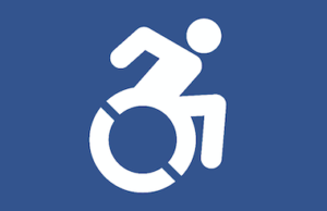 A graphic icon of a person in a wheelchair. The icon is white and shows the wheels in motion and person leaning forward. The background is a deep blue. Click on the image to read the article.