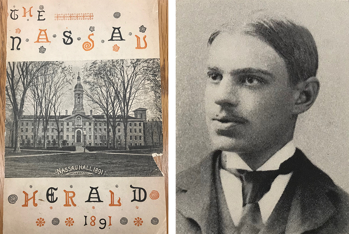A composite image of two photographs. On the left is the cover of a publication titled