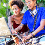 Photo of Coco and Breezy performing at Cocktails at Cooper Hewitt in 2018.