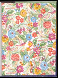Image features a brightly colored floral wallpaper. Please scroll down to read the blog post about this object.