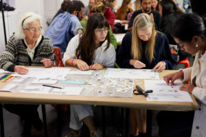 Educators prototype at a table.