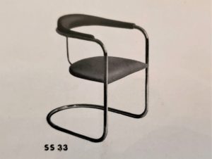 Image features a single tubular steel hair by Luckhardt Brothers.