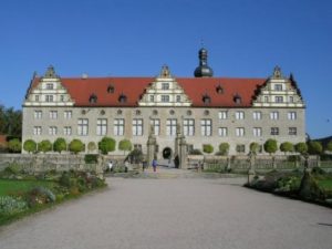 Image shows an exterior view of Schloss Weikersheim