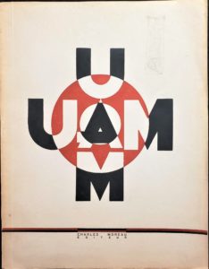 This image features the cover of the 1929 UAM catalogue