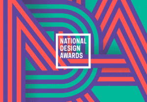 Teal, purple, and red overlapping lines form the National Design Awards logo