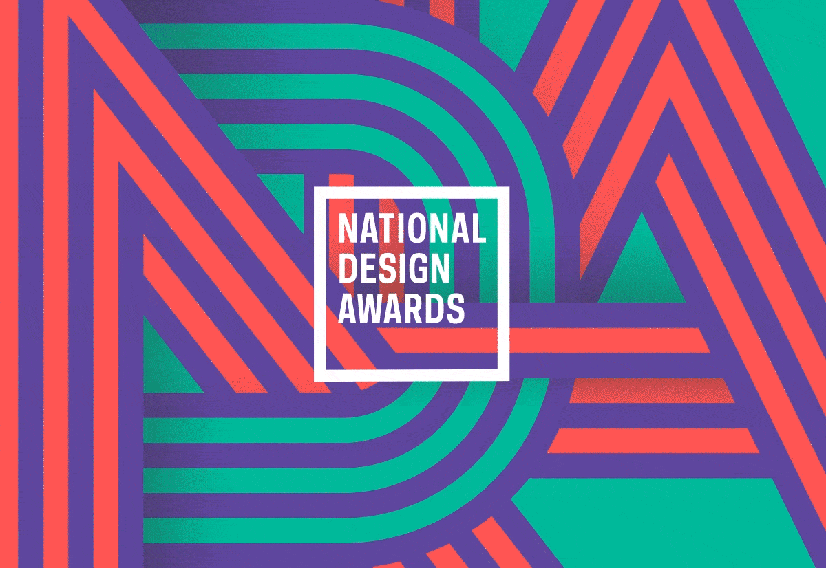 Teal, purple, and red overlapping lines form the National Design Awards logo