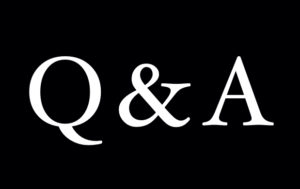 Q&A in white text on a black background