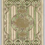 A light tan book cover decorated with brown, hand-drawn vertical lines and plant-like swirls accented with green.