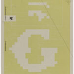 Letterhead with a yellow background with a white letter G in the center, black text across the top and down left side of the letterhead.