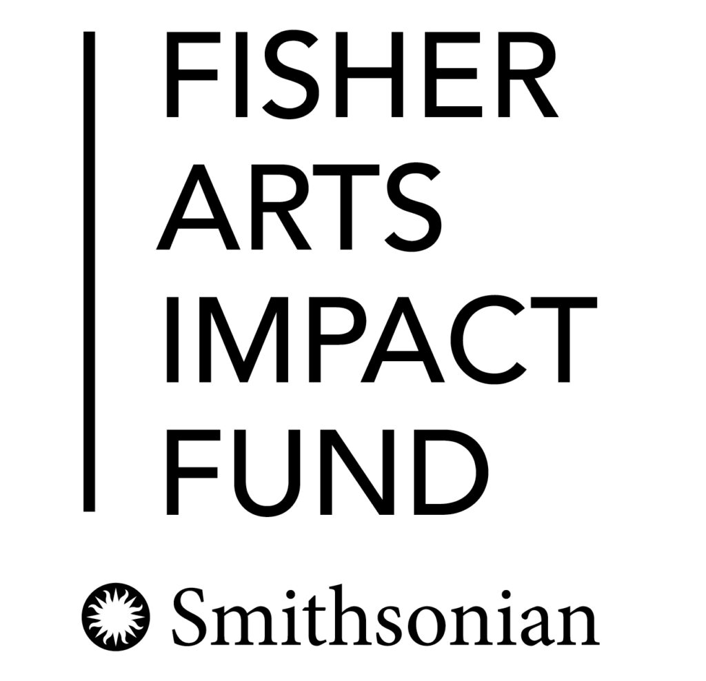 Fisher Arts Impact Fund logo with Smithsonian logo at the bottom.