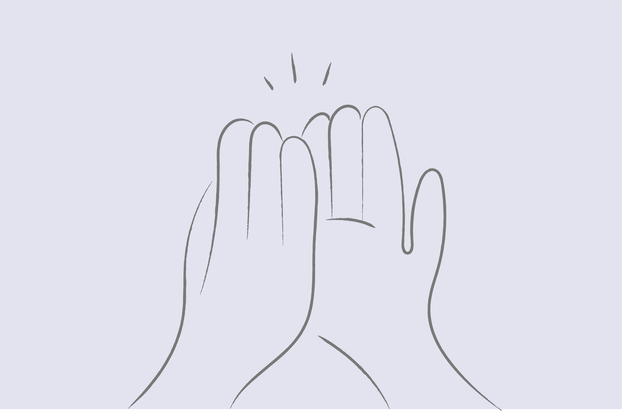 Illustration of two hands giving a high five.