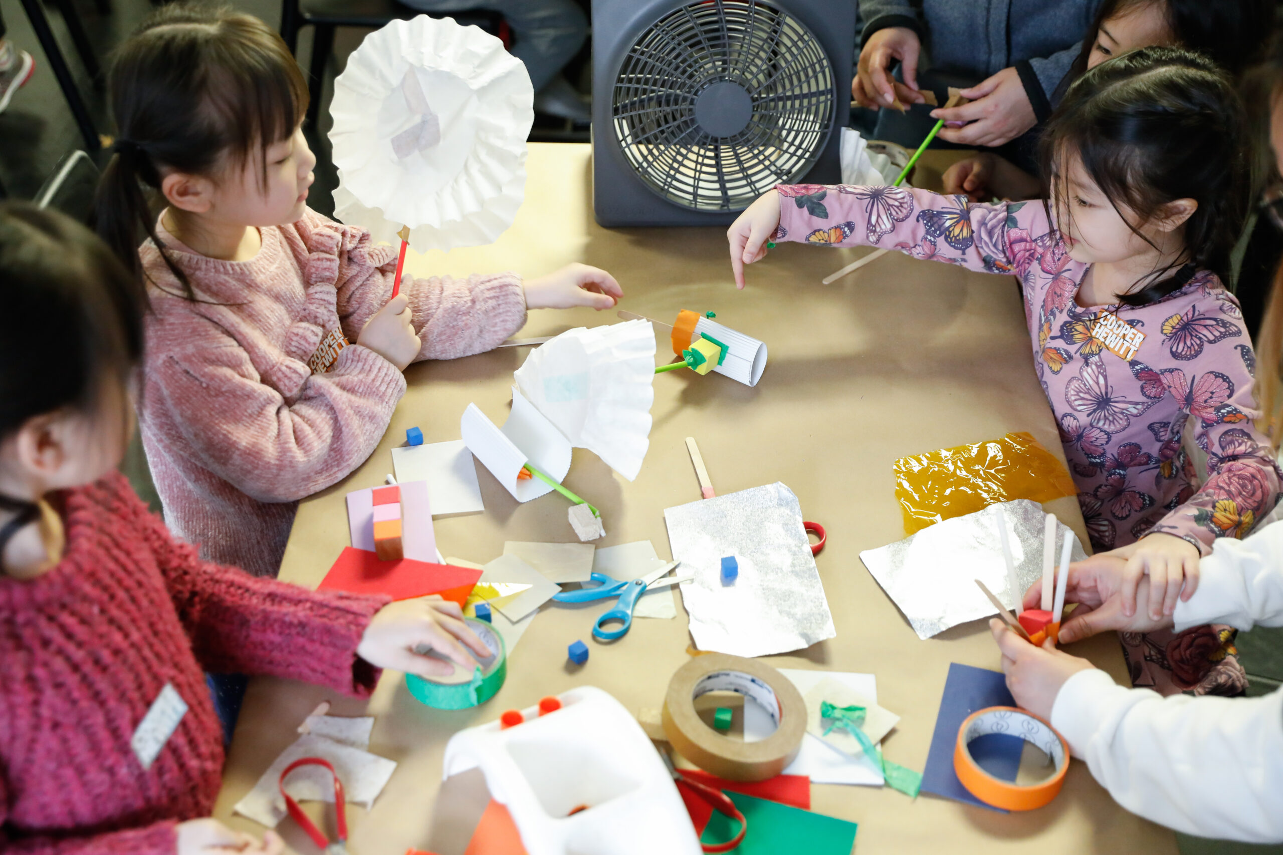 Students prototype and test a design of their creation using a fan