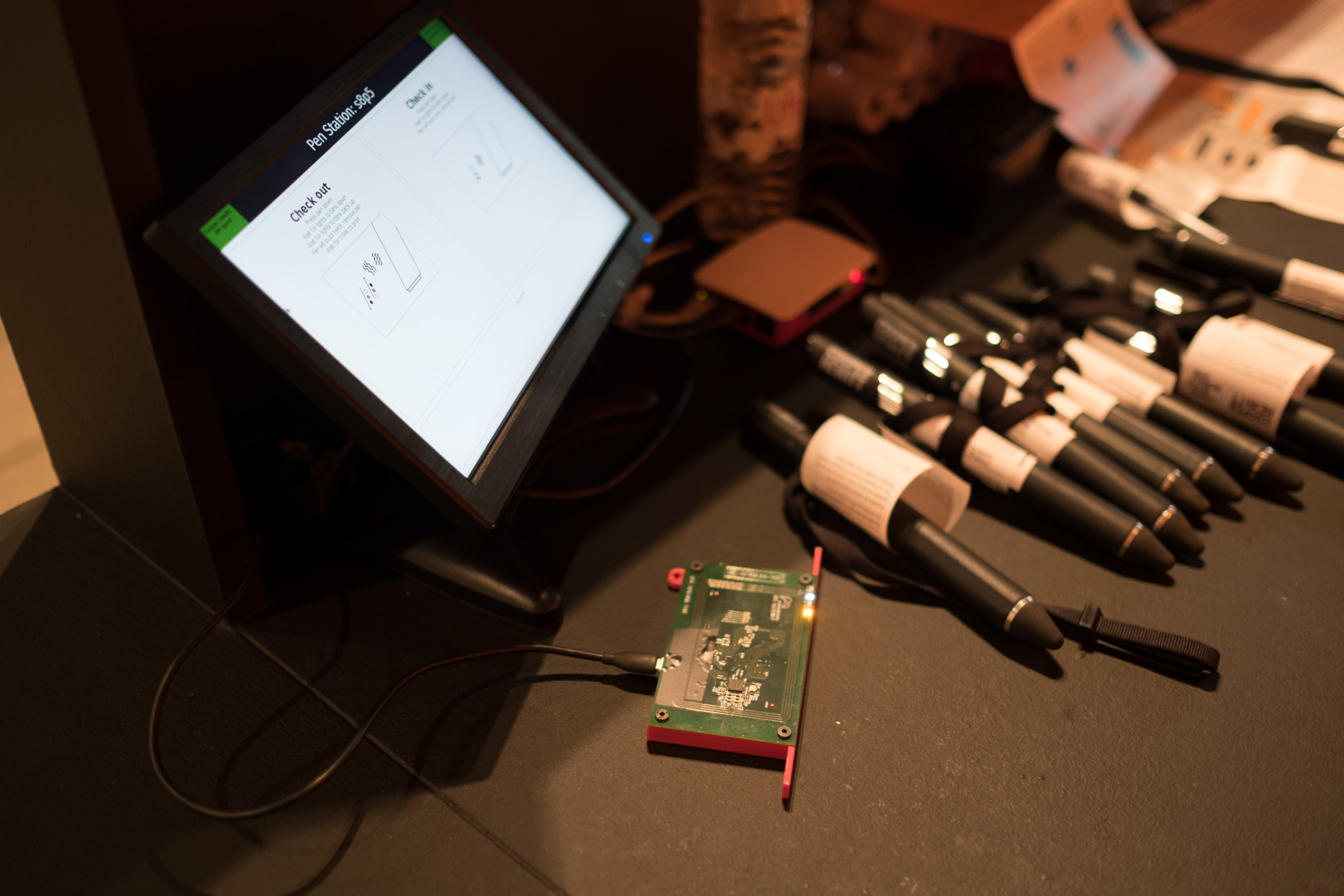 Dan's Raspberry Pi powered Pen registration and ticket printing station.